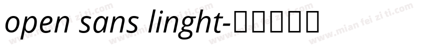 open sans linght字体转换